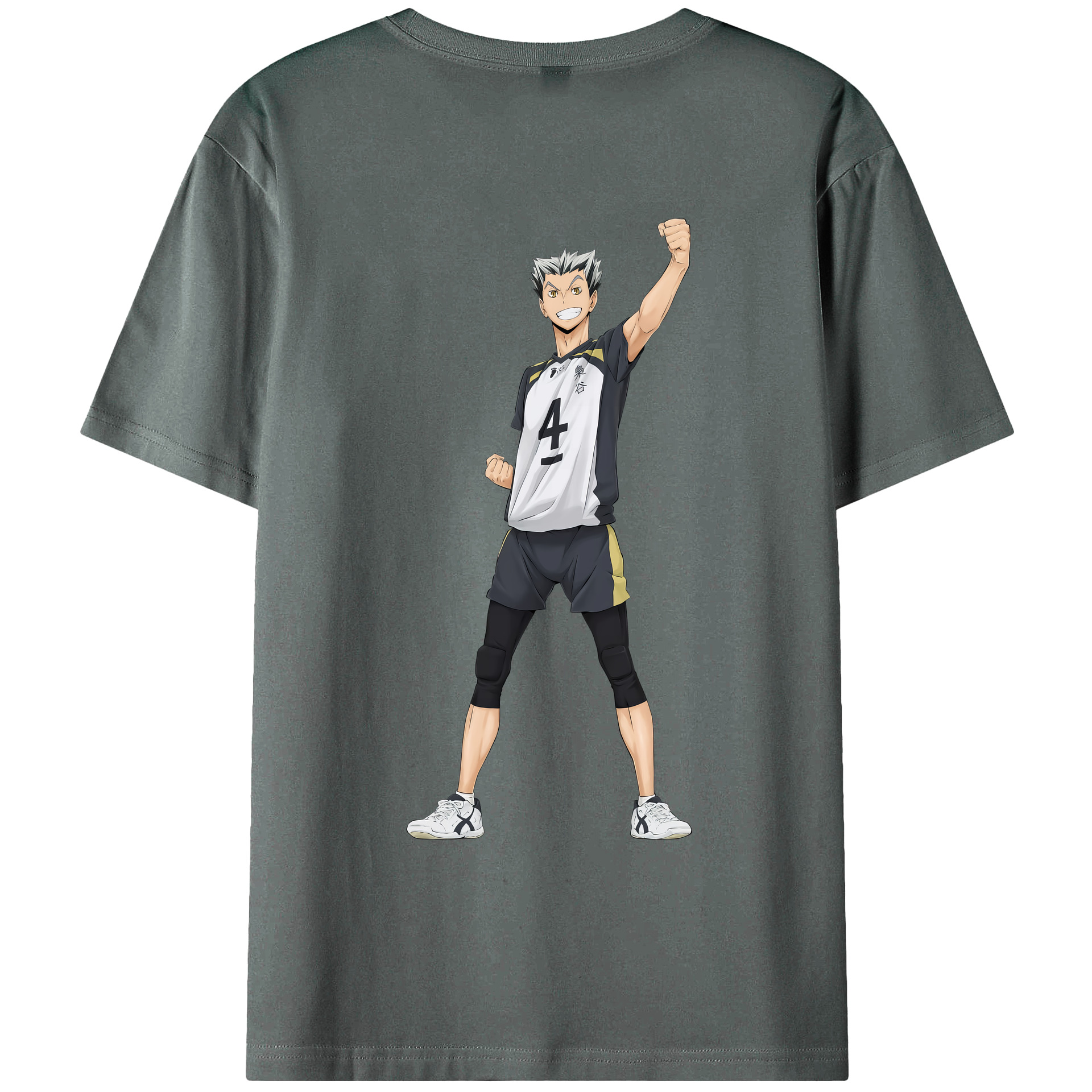 （画像用） ハイキュー!! Haikyu!! 綿100％ メンズ半袖Tシャツ（バックプリント） 通気性